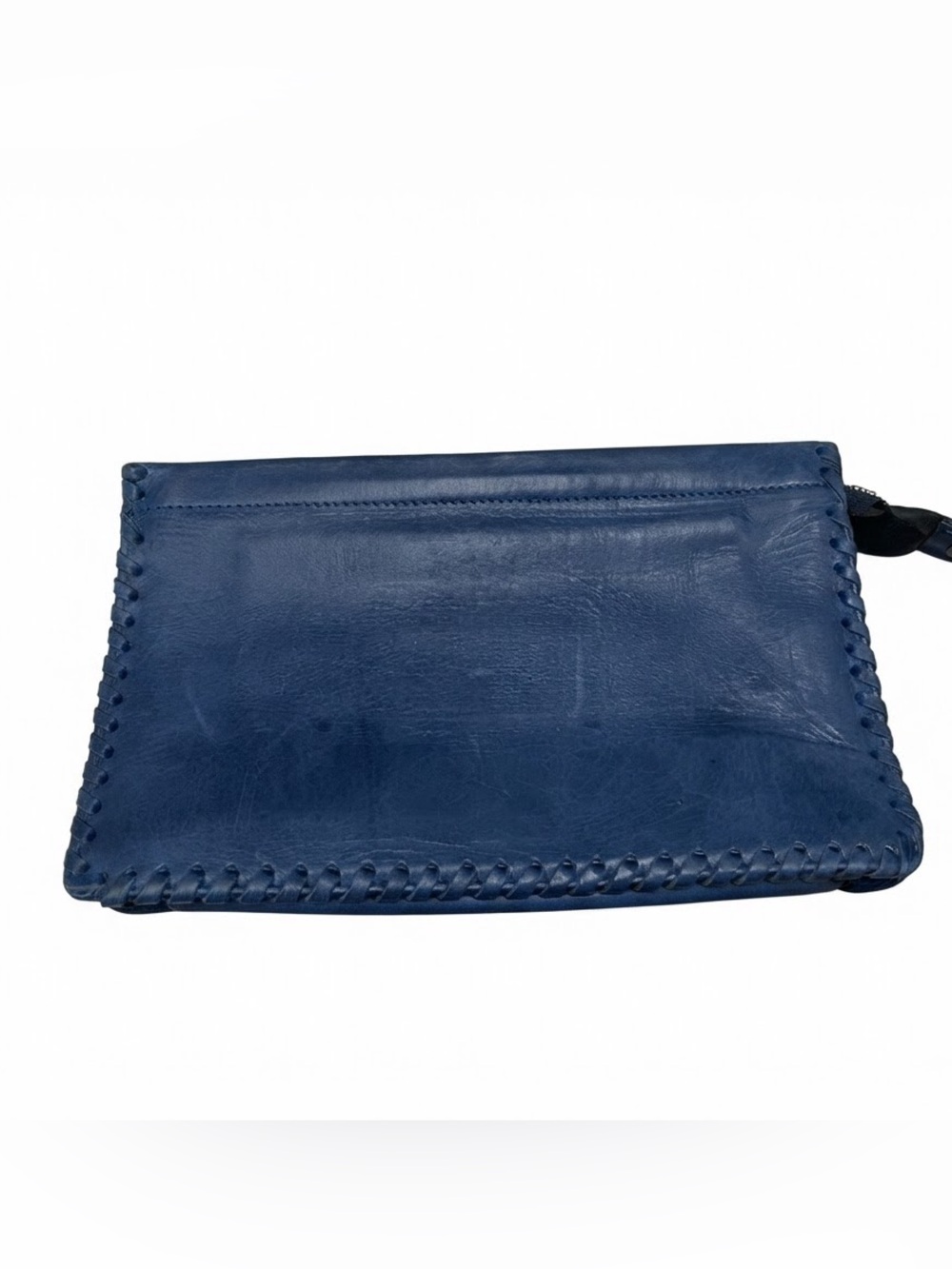 DANNIJO Navy Leather Zip Clutch